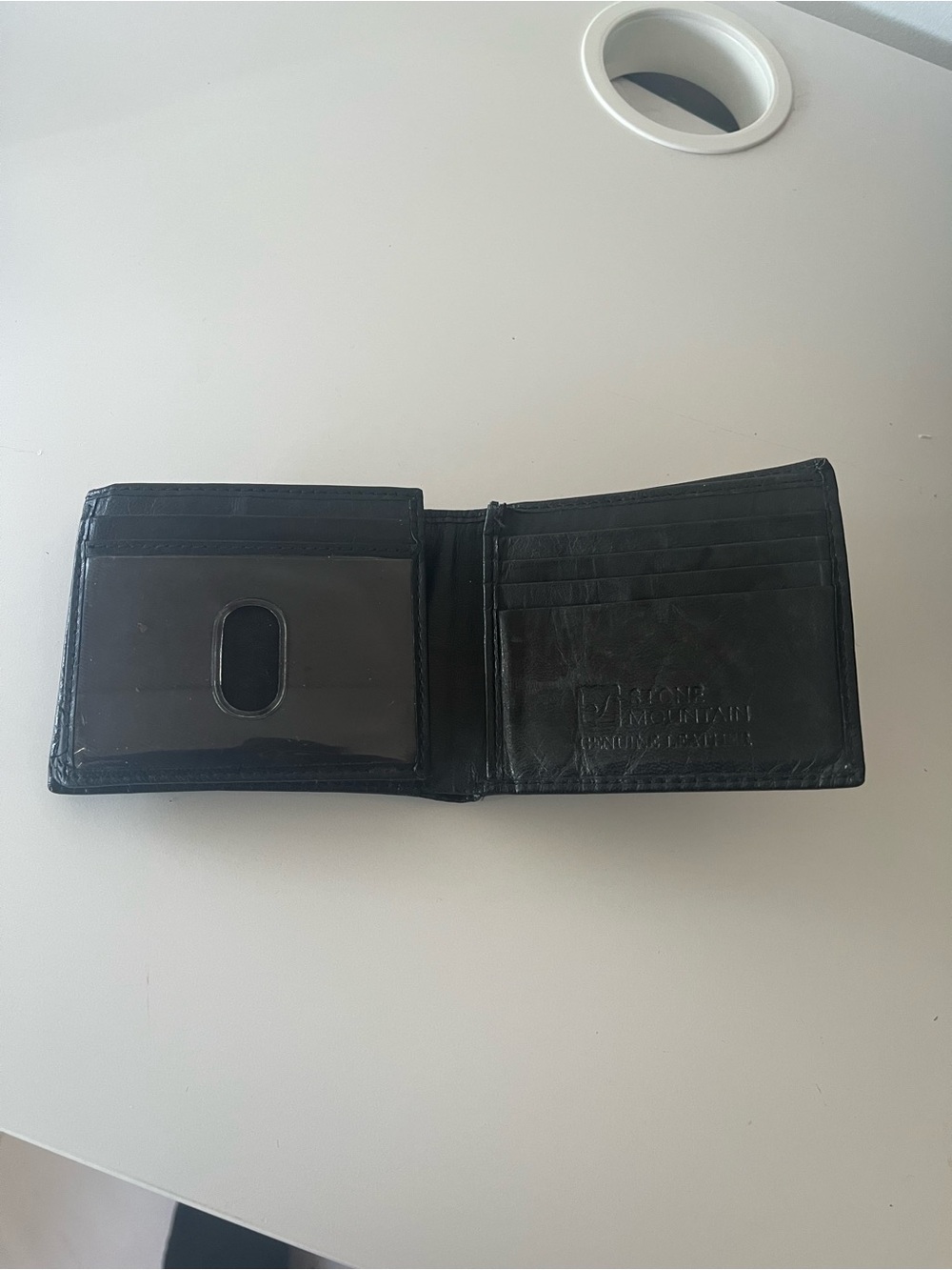 Black Leather Bi-Fold Wallet - Classic Men's Accessory